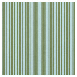 Pulverblaue und dunkle Olive Green Lines Stoff