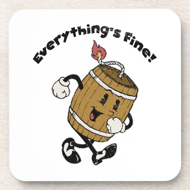 Pulverfass Getränkeuntersetzer (Vorderseite)