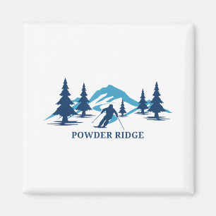 Pulverfass Minnesota Ski Resort Skifahren Skifahre Magnet
