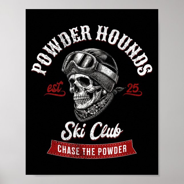 Pulverjäger Freestyle-Skifahrer Winter Poster (Vorne)