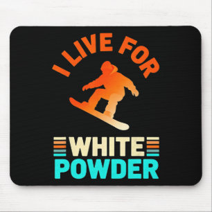 Pulverschnee Skifahren Retro Snowboardbrille Mount Mousepad