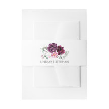 Pum Lila Aquarellfarben Blume Elegante Hochzeit