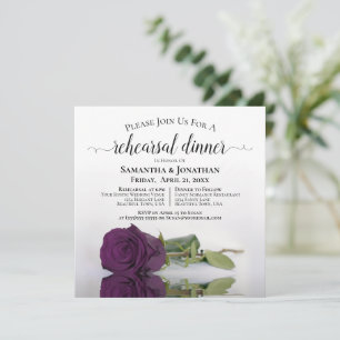 Pum Lila Rose Elegantes Hochzeitstreffen Probe Din Einladung
