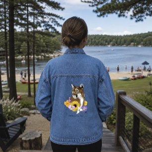Puma Berglöwe Blumen Jeansjacke