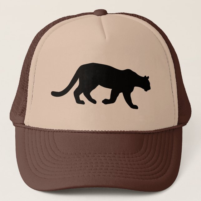 Puma-Gebirgslöwecougar-Silhouette Truckerkappe (Vorderseite)