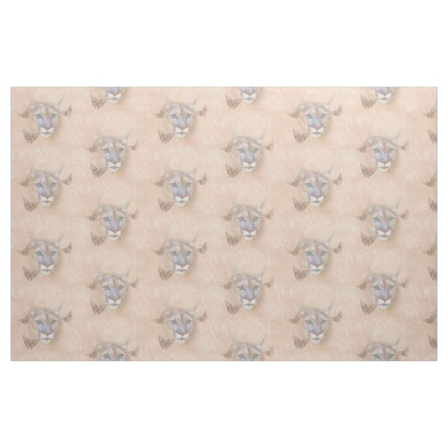 Puma und Schmetterlinge Stoff (Fat Quarter (45,7 x 55,9 cm))