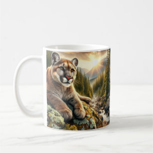 Pumamund-Katze-Kaffeetasse Kaffeetasse
