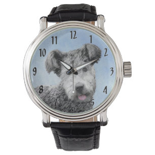 Pumi Painting - Niedliche Original Hunde Kunst Armbanduhr