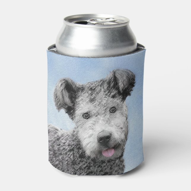 Pumi Painting - Niedliche Original Hunde Kunst Dosenkühler (Kanne Vorderseite)