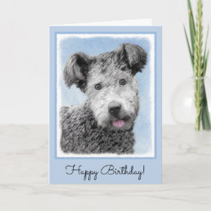 Pumi Painting - Niedliche Original Hunde Kunst Karte