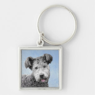 Pumi Painting - Niedliche Original Hunde Kunst Schlüsselanhänger