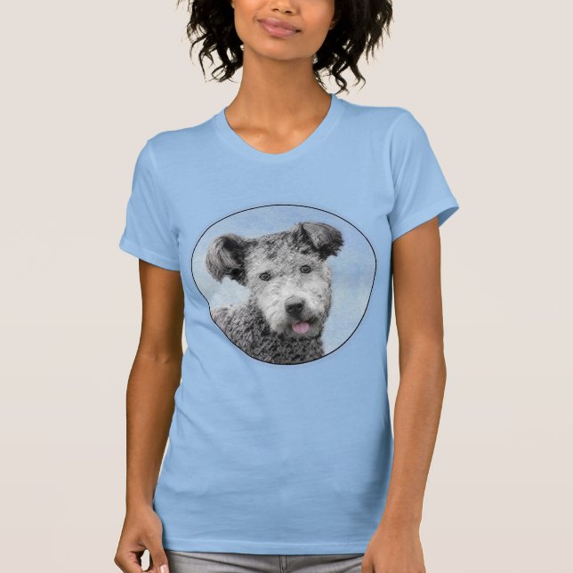 Pumi Painting - Niedliche Original Hunde Kunst T-Shirt (Vorderseite)