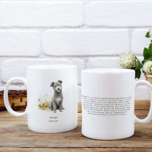 Pumi-Wasserfarbenhund   Seltene Rasse Kaffeetasse