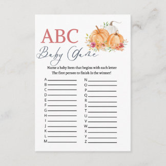 Pumkin ABC Baby Duschgame Begleitkarte