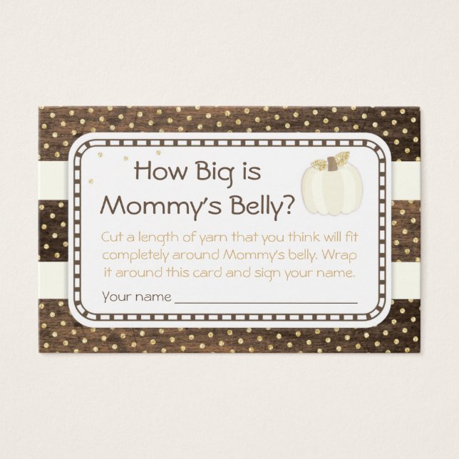 Pumkin Baby Duwer Mommy's Bauchelspiel, Wood Elvor (Vorderseite)