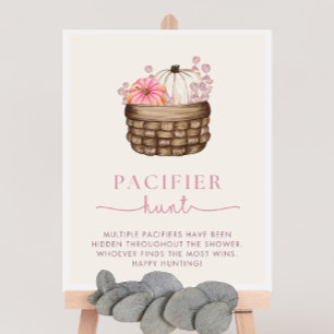 Pumkin Baby Showroom Schnuller Hunt Game Sign Poster