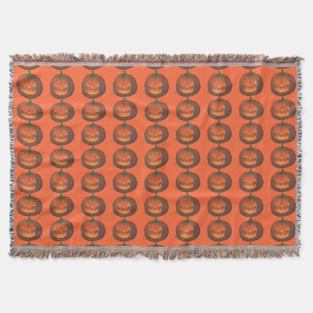 Pumkin Blanket Fun Halloween-Knöcheldekor Decke (Vorderseite)