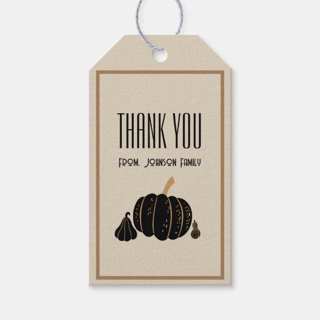 Pumkin halloween Fall Danke, dass ihr einen eigene Geschenkanhänger (Vorderseite)