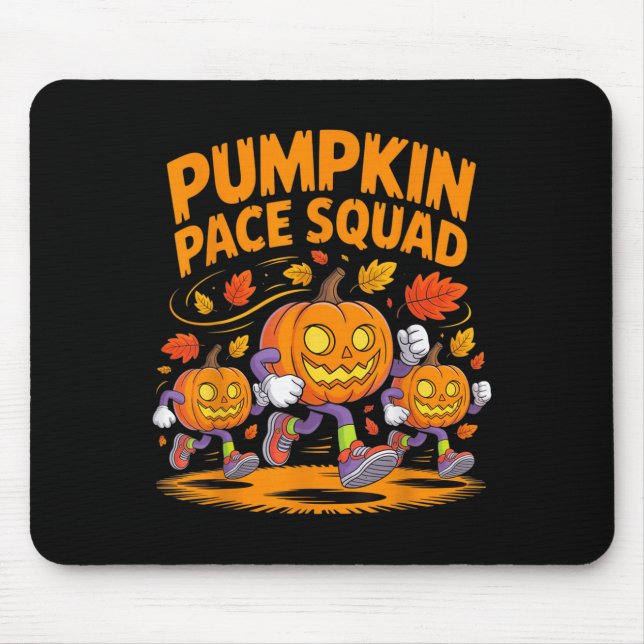 Pumkin Pace Squad Runner Costume Halloween Runnin Mousepad (Vorne)