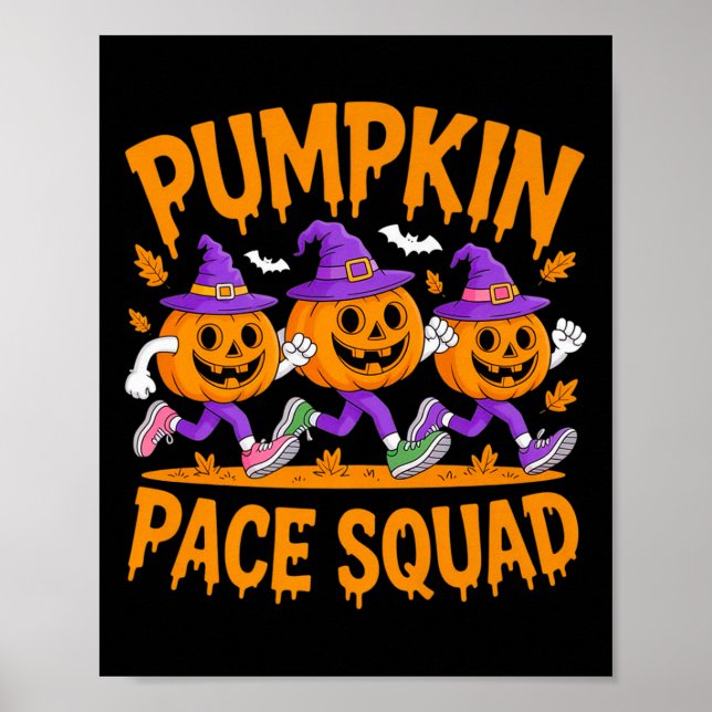 Pumkin Pace Squad Runner Costume Halloween Runnin Poster (Vorne)
