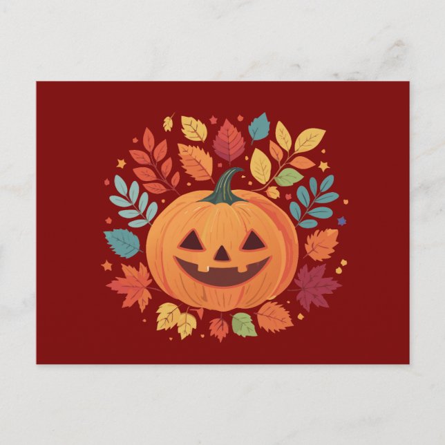 Pumkin Patch Halloween Cards Postkarte (Vorderseite)