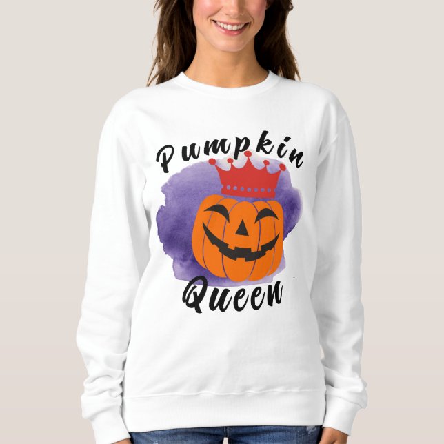 Pumkin Queen Halloween Hoodie Sweatshirt Design (Vorderseite)