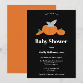 Pumkin Shark Halloween Baby Dusche Einladung