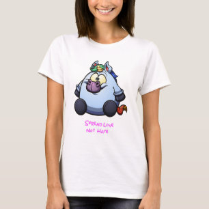 Pummel-Einhorn verbreitet Liebe, nicht Hass T-Shirt