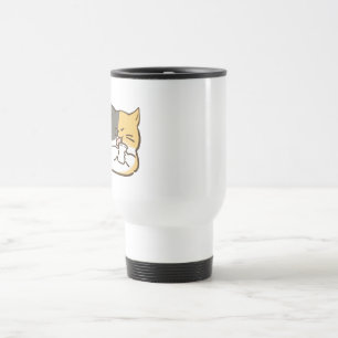 Pummelige Dreifarbenkatze - Kawaii Aufkleber Reisebecher