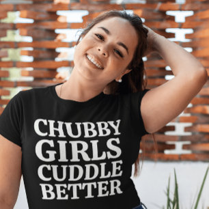 Pummelige Mädchen kuscheln besser Damen T-Shirt Tri-Blend Shirt