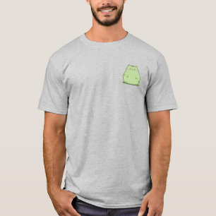 Pummelige Matcha-Grüne Katze T-Shirt
