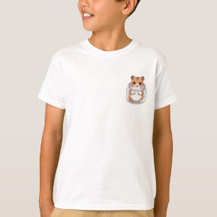 Pummeliger Hamster in einem Glas Kinder T-Shirt