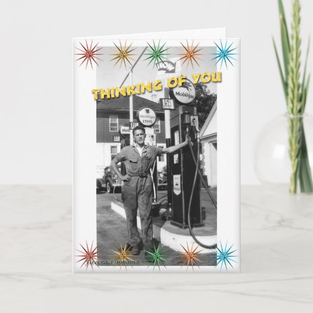 Pump à gaz penser à votre carte (Devant)