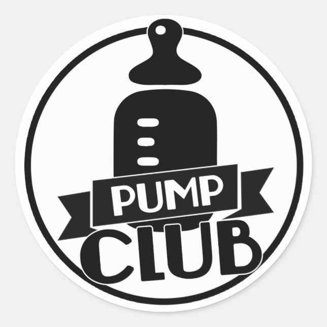 Pump Club Runder Aufkleber (Vorderseite)
