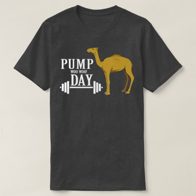 Pump Day Woo Woo Workout Fitness T-Shirt (Design vorne)