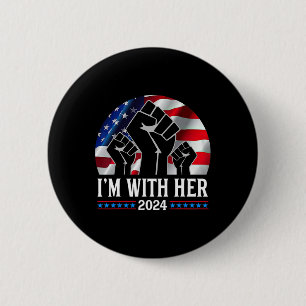 Pump ich bin mit ihrer Kamala Harris 2024 für Präs Button