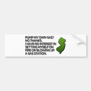 Pump mein eigenes Gas? Nein Danke. Autoaufkleber