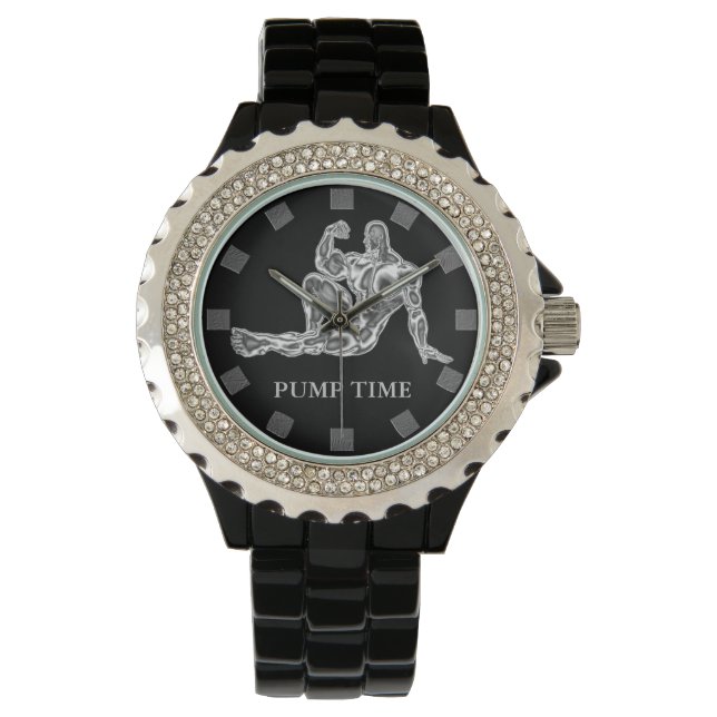 Pump Time Bodybuilder Wrist Watch Armbanduhr (Vorderseite)