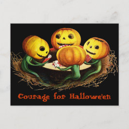 Pumpen auf Karten Vintag Halloween Postkarte