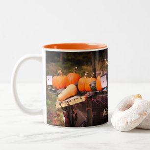 Pumpen auf LKW-Natur Personalisiert Zweifarbige Tasse