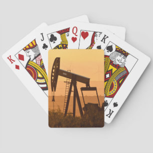 Pumpen-Jack-pumpendes Öl in Westtexas, USA Spielkarten