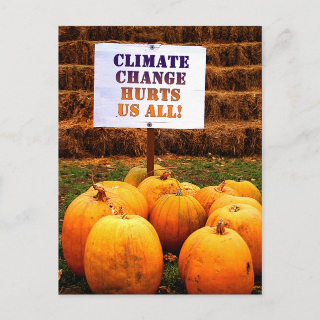 Pumpen protestieren gegen den Klimawandel Postkarte (Vorderseite)