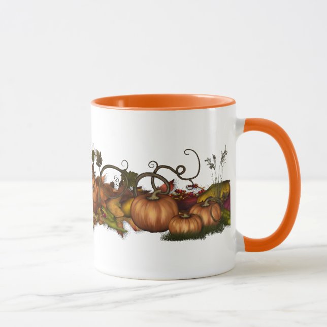 Pumpen und Herbstleder Tasse (Rechts)