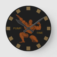 Pumpen-Zeit-Bodybuilder-Wanduhr