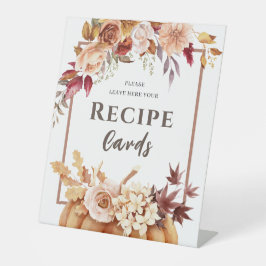 Pumpink Floral Herbst Rezept Anfrage Herbst Sockelschild