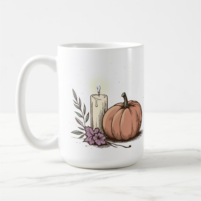 Pumpkanzel mit weichem Glühen Kaffeetasse (Links)