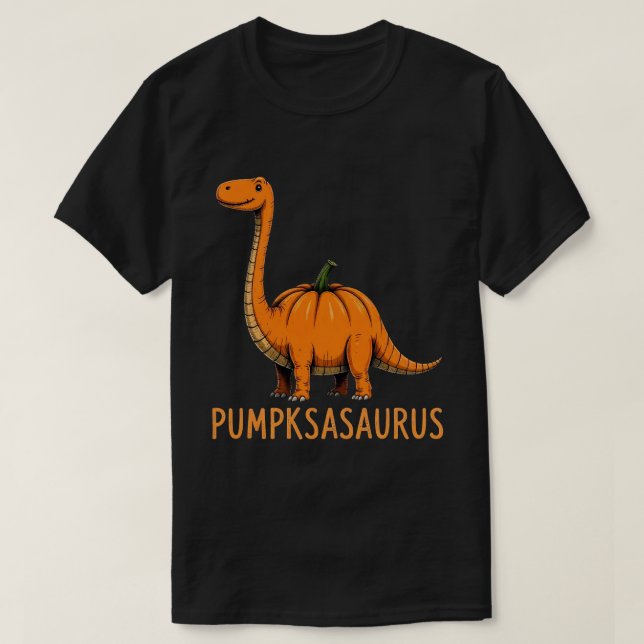 Pumpkasaurus Pumpkin Dinosaur Funny Halloween T-Shirt (Design vorne)