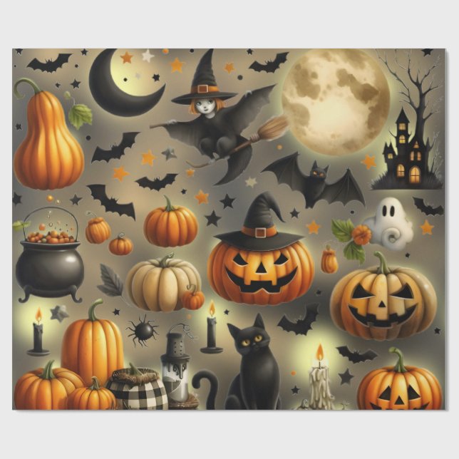 Pumpkettenpapier Geschenkpapier (Flach)