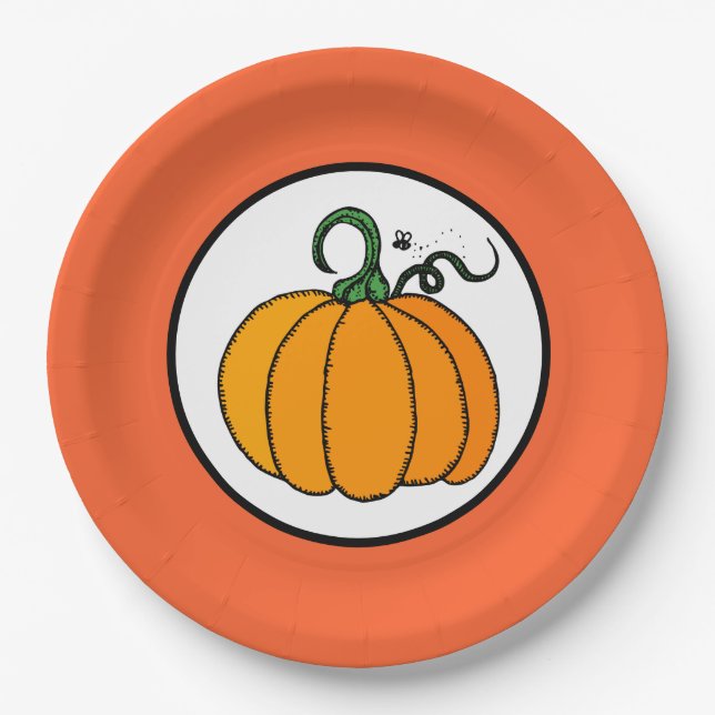 Pumpkettenpapierplatte Pappteller (Vorderseite)