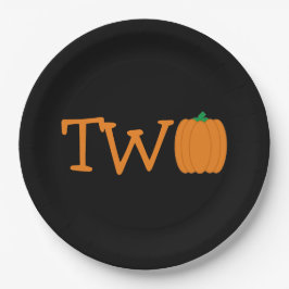 Pumpkin 2. Geburtstag Pappteller